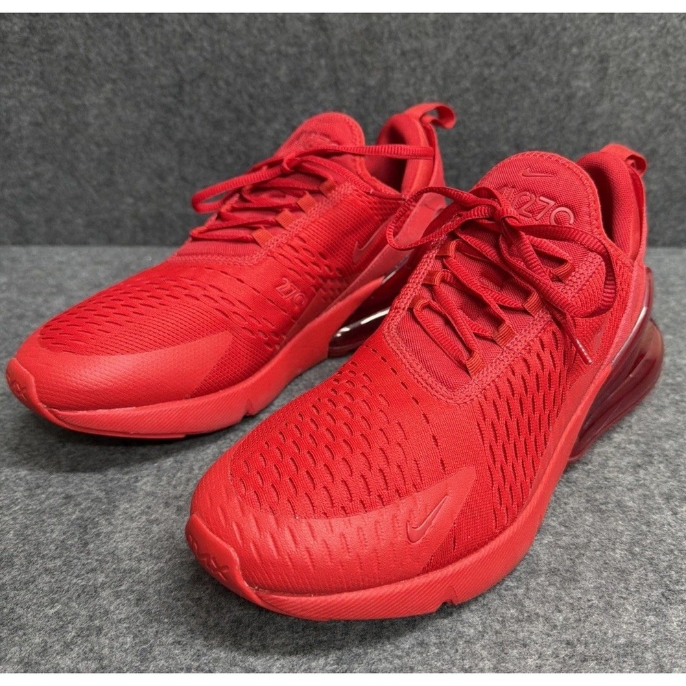 Nike Air Max 270 Triple Red University Red Men's Size 10 CV7544-600 Sneakers